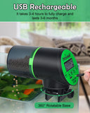 Petbank Automatic Fish Feeder - Rechargeable Timer Fish Feeder with USB Charger Cable, Fish Food Dispenser for Aquariums or Fish Tank