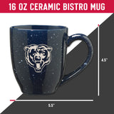 Rico Industries NFL Football Chicago Bears Primary 16 oz Team Color Laser Engraved Ceramic Coffee Mug