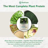 PlantFusion Complete Vegan Protein Powder - Plant Based Protein Powder With BCAAs, Digestive Enzymes and Pea Protein - Keto, Gluten Free, Non-Dairy, No Sugar, Non-GMO - Natural-No Stevia 1.85 lb