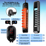 AQQA Submersible Aquarium Heater,100W/200W/300W/500W/800W/1200W Fish Tank Heater,External Temperature Controller LED Temperature Display,Suitable for Saltwater and Freshwater