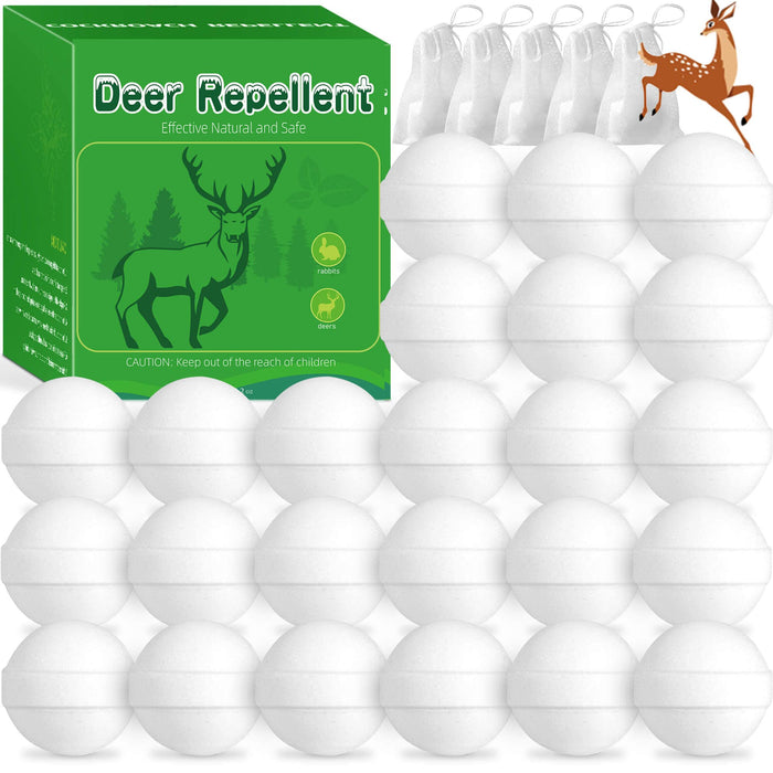 24 Pack Deer Repellent, Rabbit Repellent, Deer Deterrent, Powerful Deer Repellent for Yard, Keep Deer Out from Fence Plant Trees Garden Home