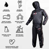 DEFY Heavy Duty Sweat Suit Sauna Exercise Gym Suit Fitness, Weight Loss, Anti-Rip, with Hood (XL)