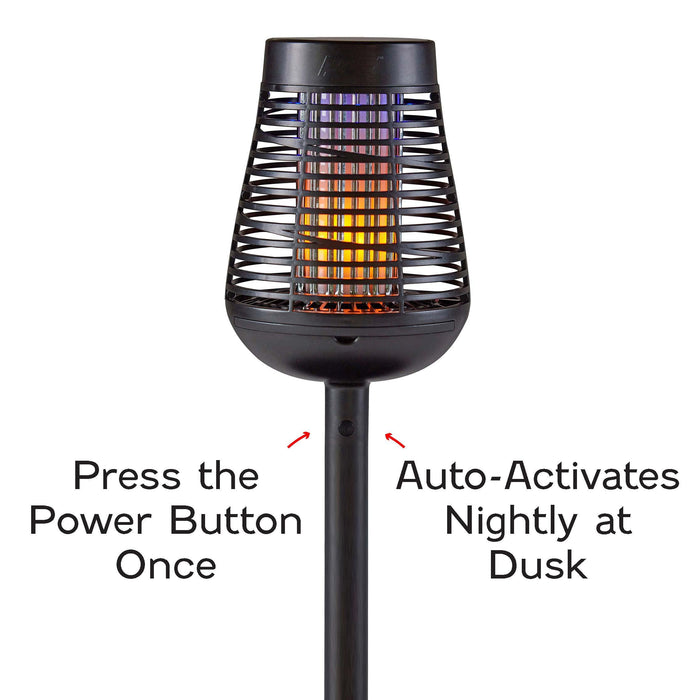 PIC Solar Insect Killer Torch (DFST), Bug Zapper and Accent Light, Solar Bug Zapper - Kills Bugs on Contact