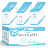 JJ CARE Body Wipes for Adults Bathing - Pack of 25 Shower Wipes For Adults Rinse Free, 200 Count No Rinse Bathing Wipes for Adults, Bath Wipes for Adults No Rinse