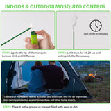 BugBai Mosquito Repellent Outdoor Patio, 240 PCS Natural Plant-Based Citronella Oil Incense Sticks Indoor Home Pet Family Safe, DEET Free Bug Insect Control Repellent for Yard Garden Camping Fishing
