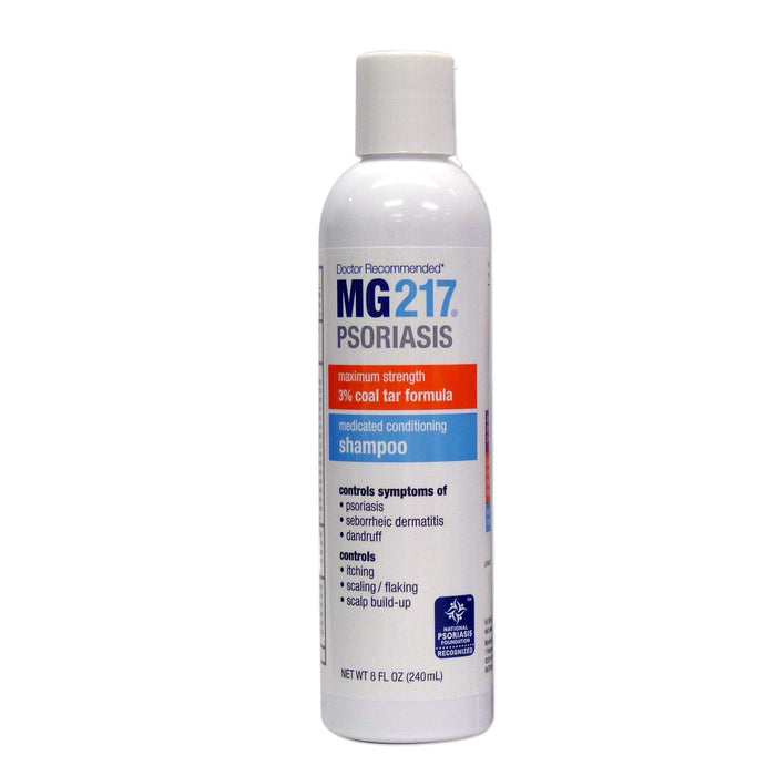 MG217 Psoriasis Medicated Conditioning 3% Coal Tar Shampoo 8 Fl Oz