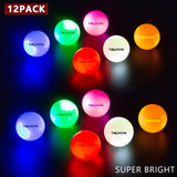 THIODOON 12 Pack Upgraded Glow in The Dark Golf Balls New Version Light up Led Golf Balls Night Golf Gift Sets for Men Kids Women