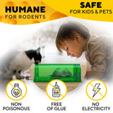 Humane Catch and Release Indoor/Outdoor Mouse Traps Pack of 2 - Easy Set Durable Traps, Safe for Children, Pets and Humans - Instantly Remove Unwanted Vermin from Your Home