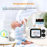 VTimes Baby Monitor with 2 Cameras, 3.2" IPS Screen, 2-Way Talk, Baby Monitor No WiFi Night Vision, Pan-Tilt-Zoom VOX Mode Temperature Monitor 8 Lullabies and 1000ft Range for Baby Pet Elderly