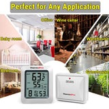 ThermoPro TP60 Digital Hygrometer Indoor Outdoor Thermometer Wireless Temperature and Humidity Gauge Monitor Room Thermometer with 200ft/60m Range Humidity Meter