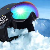 EXP VISION Snowboard Ski Goggles Men Women Youth, Anti Fog OTG Winter Snow Goggles Spherical Detachable Lens