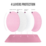 Utopia Bedding (Pack of 4) Waterproof Incontinence Pads Quilted Washable & Absorbent Bed Pad for Adults and Kids 34 x 52 inches (Pink)