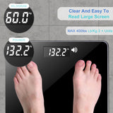 BATVOX Wide Talking Scales for Body Weight Accurate Digital Talking Bathroom Body Scale，Large LCD Screen，400 lb，Auto On & Off for Elderly Or Visually Impaired, Includes Batteries