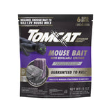 Tomcat Advanced Brand Mouse Bait with Refillable Station, Indoor and Outdoor Use, 1 Station and 6 Poison Block Refills