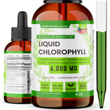 Chlorophyll Liquid Drops (1500 MG) - Immune Support Supplement for Natural Energy, Focus & Wellness Boost, Detox Cleanse, Skin Health & Gut Health - Natural, Non-GMO & Vegan (4oz)