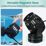 Uniclife Aquarium Wave Maker for 120-300 Gallon Fish Tanks 3400 GPH Adjustable Circulation Pump with Controller and Strong Magnetic Suction Base Submersible Power Head for Fresh and Salty Water