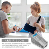 Buryeah Arm Pillow Arm Elevation Pillow with 2 Ice Pockets, Soft Ergonomic Support Pillow for Elbow Arm Rest Wedge Pillow Broken Arm Gifts with High Density Foam for Recovery Sleeping Care(Gray)