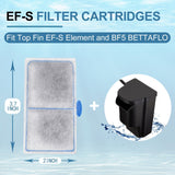 24 Pack Filter Cartridges for Top Fin EF-S Element and BF5 BETTAFLO, Thickened Fish Tank Remplacement Filters Cartridge with Zeolite