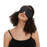 ALASKA BEAR Sleep Mask with Silk-Covered Headband for Hair Care, Silk Eye Mask Comfortable Scrunchy Band Over Ears Non-Adjustable Elastic Strap (Thick, Luxury 22 Momme)