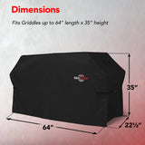 GrillTough Heavy Duty Griddle Cover for Outdoor Griddle, Fits 36 Inch Griddle – Waterproof, Weather Resistant, UV & Fade Resistant with Adjustable Straps – BBQ Cover for Flat Grill, Black