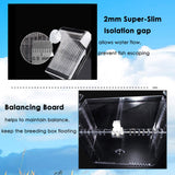 Fish Breeder Box Fish Hatchery Floating Fish Breeding Box with Removable Grating Perfect Fish Tank Divider for Agreesive Injured Pregnant Fishes