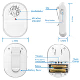 CallToU Caregiver Pager Call Button elderlyWireless SOS Call Button Vibration Pager Nurse Calling Alert System for Home Elderly Disabled Patient 2 SOS Call Buttons/Transmitters 2 Receivers