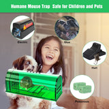 6 Pack Live Mouse Traps No Kill, Humane Mouse Traps Indoor for Home, Reusable Mice Trap Catcher for House & Outdoors