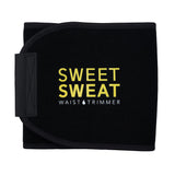 Sweet Sweat Waist Trimmer - Black/Yellow Logo | Premium Waist Trainer Belt for Men & Women (Large)