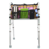 Update Walker Bag Hand Free Storage Bag Walker Attachment Handicap Basket Pouch for Rollator, Wheelchair, Folding Walkers (Colorful-Pink)