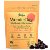 Plant People WonderDay Mushroom Gummies - Lion’s Mane, Cordyceps, Chaga Mushroom Supplement to Support Immune System De-Stress Boost Mood & Energy in Adults Natural, Vegan, Non-GMO (60 Count)