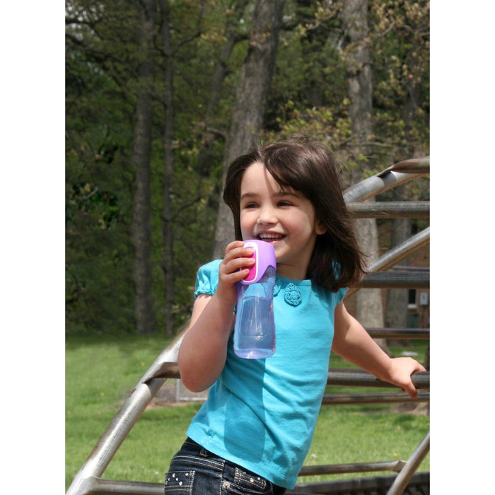 Contigo Trekker Kids Water Bottle with Spill-Proof Lid, 14oz Water Bottle with Leak-Proof Technology, BPA-Free, Cherry Blossom & Amethyst