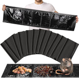 Qualirey Sticky 47 Inch Ultra Large Mouse Trap Mouse Glue Traps Sticky Rat Trap That Work for Trapping Rats Roaches Rodents Heavy Duty Pre Baited Mats Indoor Outdoor Catch Pest Trap (Black, 12 Pcs)