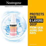 Neutrogena Invisible Daily Defense Face Serum with Broad Spectrum SPF 60+ to Help Even Skin Tone, Oil-Free, Non-Greasy, Antioxidant Complex for Environmental Aggressors, 1.7 fl. Oz