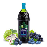 Tahitian Noni Juice by Morinda - Original and Authentic Noni Fruit Puree with Natural Blueberry & Grape (Resveratrol) - Invigorating Daily Superfood Drink for Enhanced Vitality - 1 Liter Juice Bottle