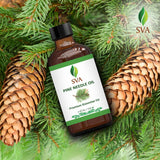 SVA Pine Needle Oil 4oz (118 ml) Premium Essential Oil with Dropper for Diffuser, Aromatherapy, Skin Care, Hair Care & Massage