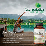 Futurebiotics Liver Detox Advanced Detox & Cleanse Formula Supports Healthy Liver Function with Milk Thistle, Dandelion Root, Turmeric Artichoke Leaf, & More, Non-GMO, 180 Vegetarian Capsules