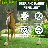 SUAVEC Deer Repellent, Rabbit Repellents, High-Strength Deer and Rabbit Repellent for Trees, Repellant Deer for Yard Powerful, Deers Repellent Outdoor for Lawn, Garden Deer Deterrent-10P Yellow