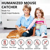 PZQZMAR Mouse Traps, Humane Mouse Trap, Easy to Set, Mouse Catcher Quick Effective Reusable and Safe for Families（2-in-1）