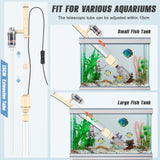 Suness Electric Aquarium Gravel Cleaner, 6 in 1 Fish Tank Gravel Cleaner Automatic Siphon Vacuum Cleaner Kit for Change Water Wash Sand (Beige 18W)