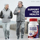 (5 Pack) Gluco Proven Capsules - Gluco Proven Advanced Formula Supplement GlucoProven Pills Tablets Reviews Maximum Strength Pastilla Support All Natural Max Plus Organic Non GMO (300 Capsules)