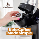 Rapidfire French Vanilla Ketogenic High Performance Keto Coffee Pods, Supports Energy & Metabolism, Weight Loss, 16 Single Serve K Cup Pods, Brown, French Vanilla, 16.0 Count