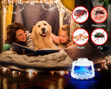 FROGURU Flea Trap with 20 Sticky Refill Discs - Easy to Use Indoor Flea Catcher Treatment with 4 LED Light Modes - Traps Insects Inside Your Home Like Fleas, Flies, Mosquitoes, Gnats, Moths, etc.