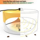 Yellow and White ASPECTEK - Trapest Sticky Dome Flea Bed Bug Trap with 2 Glue Discs. Odorless Cleaner and Flea Killer Trap Pad (Flea Trap)