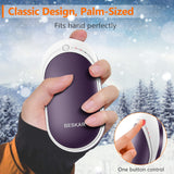 BESKAR Rechargeable Hand Warmer, Electric Hand Heater, Double-Sided Heating, USB Quick Charge, Portable Pocket Hand Warmer for Outdoor, Golf, Raynauds