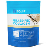 Equip Foods Grass Fed Collagen - 100% Hydrolyzed Bovine Collagen Peptides with Amino Acids - Prime Beef Collagen for Healthy Joints, Skin & Nails - Non-GMO, Paleo Friendly, 1.11 Pound, Vanilla