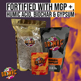 DrMyc.com Magical Gypsum for Mushroom Substrates - Lab Grade Purity Gypsum with Organic Humic Acid, Biochar, Sucrose & MGP Microbes for Mushroom Growing (3.0 lbs)