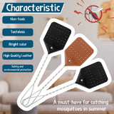 8 Pack 17" Artificial Leather Fly Swatter Manual Heavy Duty Flyswatter with Long Handle Rustic Wasp Swatter for Kitchen Home Indoor Outdoor Flies(Multi Colors, Metal Handle)