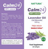 NATTURA Calm Aid Lavender Oil Pills - 500mg -60 Softgels - 100% Natural, Helps Reduce Stress, Calming for Body & Mind, Non-GMO, Certified Kosher