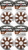 Rayovac Hearing Aid Batteries Size 312 for Advanced Hearing Aid Devices, 8 Count (Pack of 4)