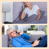 Landline Phone Corded Telephone for Seniors House Phones with Photo Buttons, One-Touch Dialing, Big High-Contrast Buttons, Flashing Alerts, with Speakerphone Loud Ringers Phone for Elderly (Black)